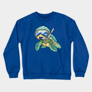 Turtley Awesome - snorkeling turtle Crewneck Sweatshirt